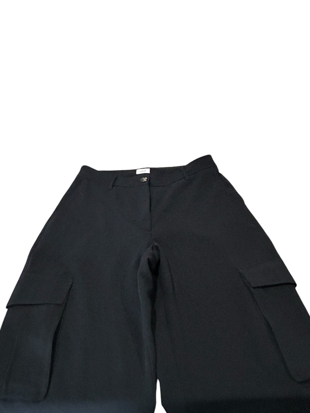 Aritzia Wilfred Bridger Cargo Pant Wide-Leg Trouser In Black Sz 12 Style 113319 - Picture 10 of 16